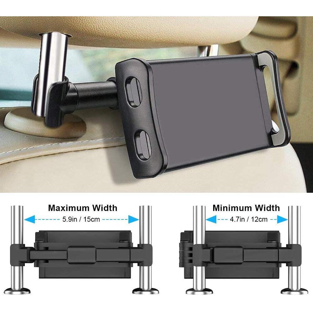 Flexible 360 Degree Rotating for iPad Car Pillow Mobile Phone Holder Tablet Stand Back Seat Headrest Mount Bracket 4-11 Inch