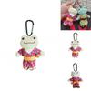 Cute Kimono Smiling Big Eyes Frog Plush Toy Keychain Pendant For Backpack Decor