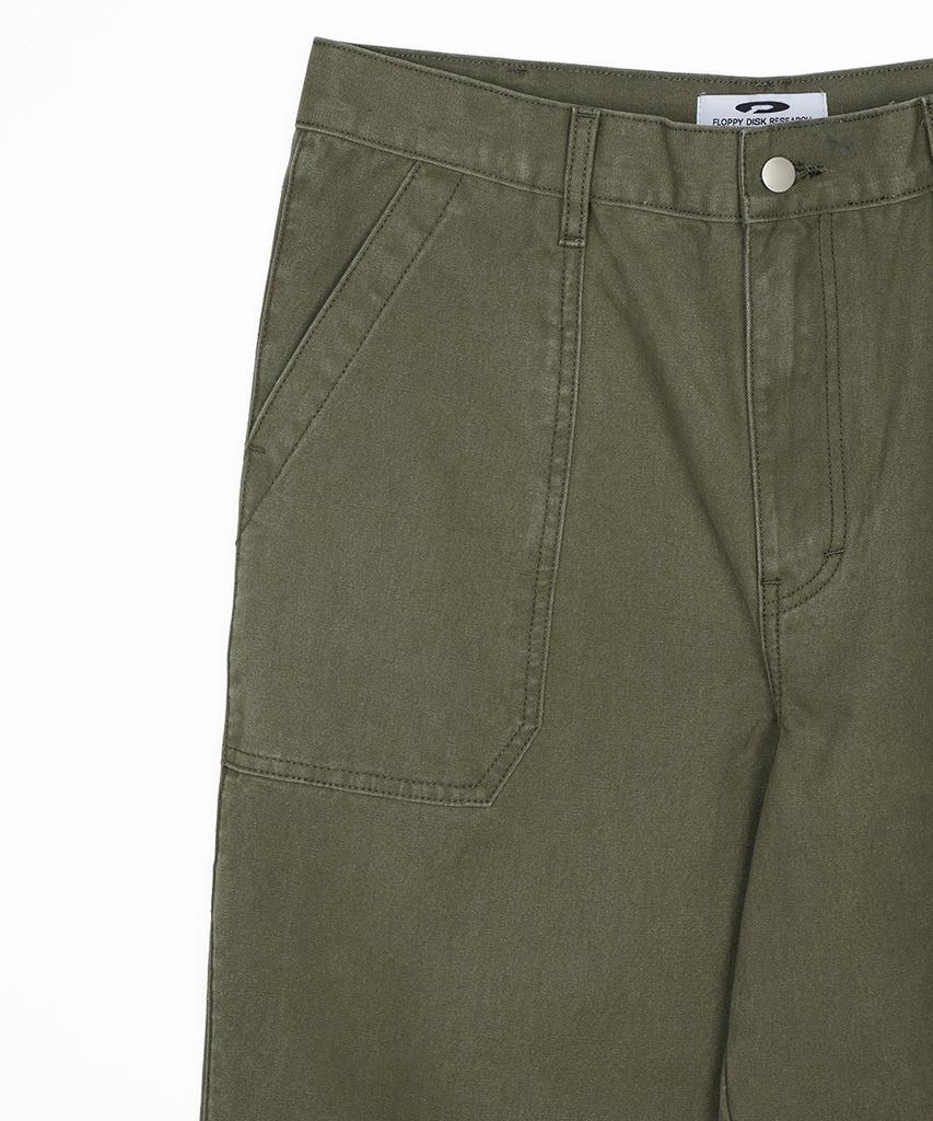 FDR Washed Canvas Pocket Carpenter Pants Khaki