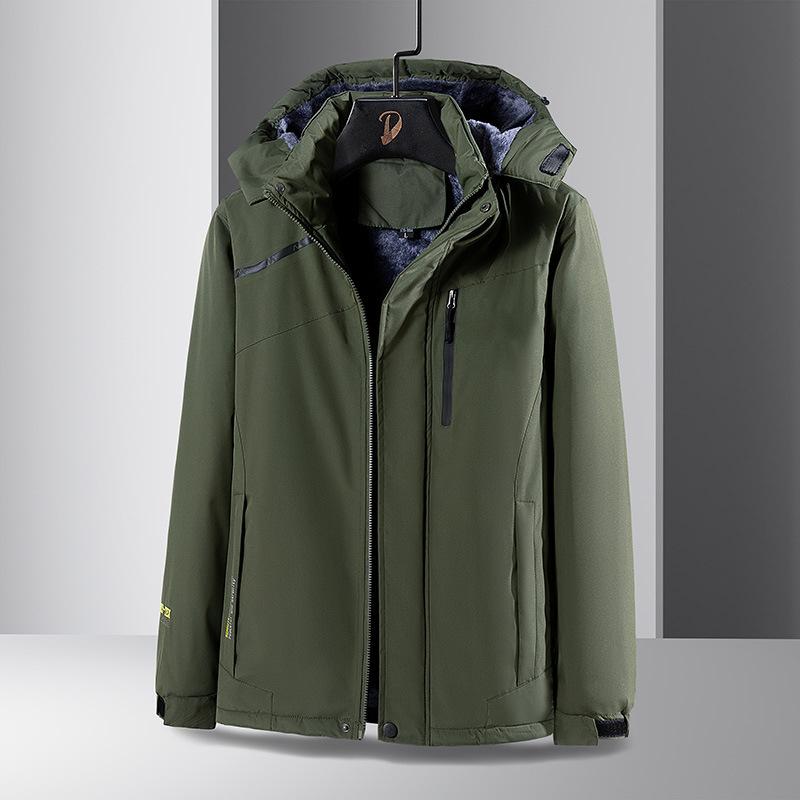 Giacca invernale foderata in pile Giacca da alpinismo da uomo con fodera in pile, giacca da alpinismo antivento e impermeabile