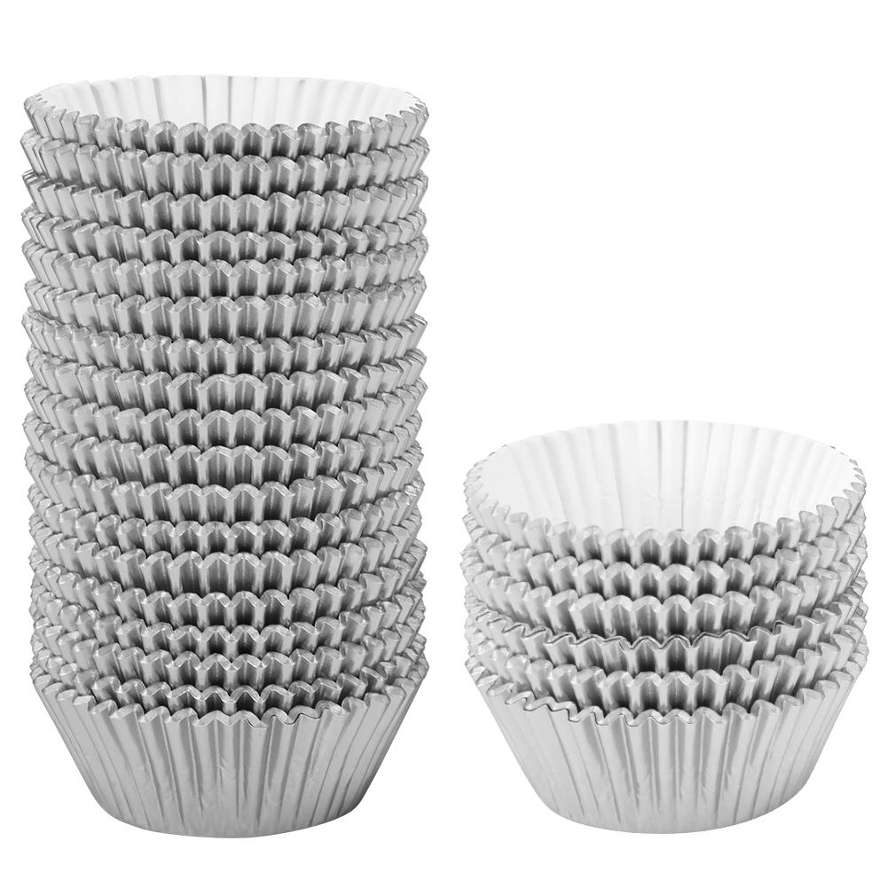 500PCS Aluminum Foil Paper Cake Cup Cupcake Liners Muffin Cases Kitchen Baking Tools
