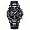 Men's Quartz Watch with Subdials Analog Wristwatch with Date-Display Waterproof Luminous Chronograph Dress Watches Stainless Steel Band