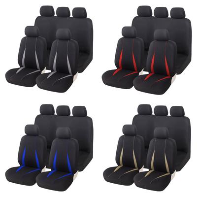 9pcs Universal Car Seat Covers 100% Breathable Full Set Auto Seat Pretector
