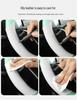 Glossy White Stain-Resistant PU Steering Wheel Cover for Hongguang MINI 2022