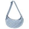 MLB Denim Shoulder Bag Unisex Blue Casual 3ABQMD15N-50BLL