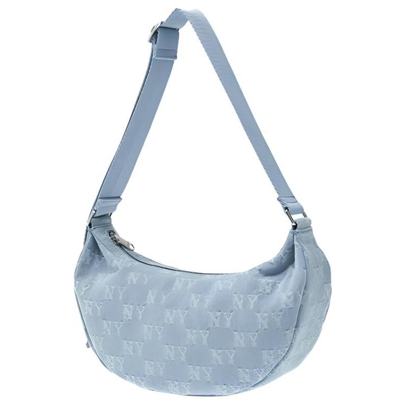 MLB Denim Shoulder Bag Unisex Blue Casual 3ABQMD15N-50BLL