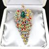 Luxury Peacock Brooches For Women Unisex  Beautiful Animal Party Office Brooch Pins Gifts