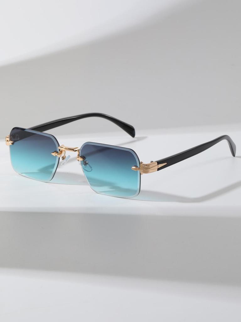 Square Cut-Edge Frameless UV Protection Sunglasses for Men & Women - European & American Style