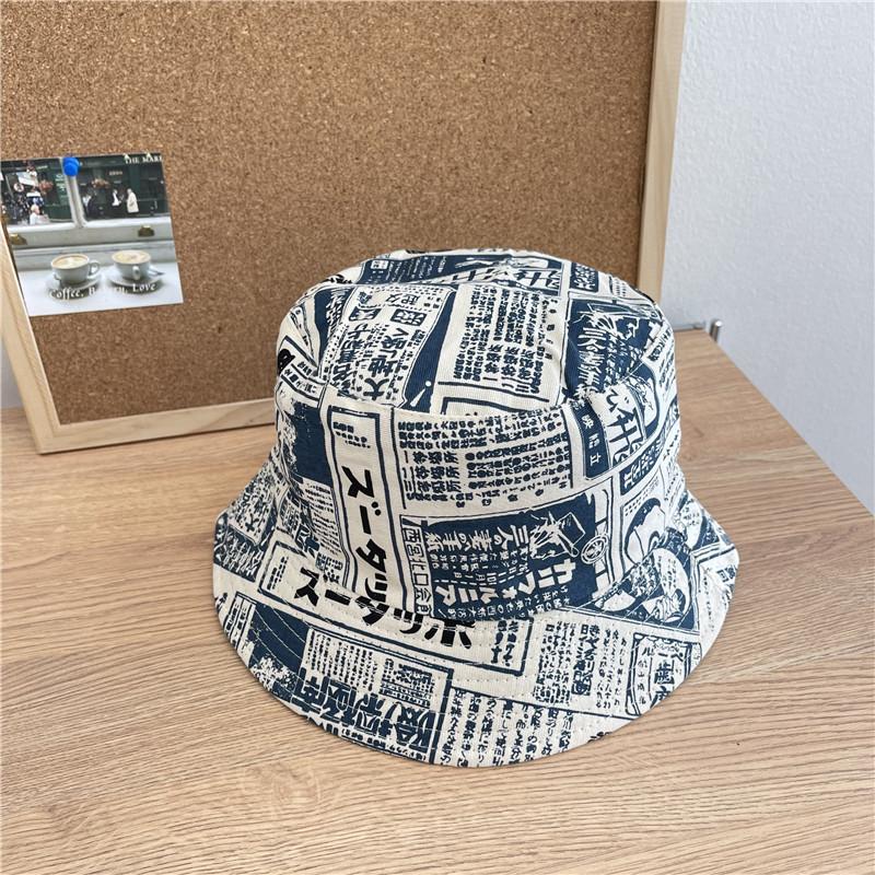 

Retro Reversible Fisherman Hat For Women Spring Summer Casual Stylish Wide Brim Sun Hat бежевий