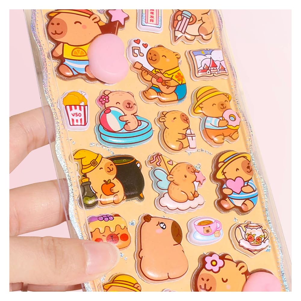 Set of 2 3D 3D Bubble Perfect for and Perfect as a Gift for Kids and Girls Stickers, Cute, Puffy, Jewel-Like, Stickers, Phones, DIY, Planners,