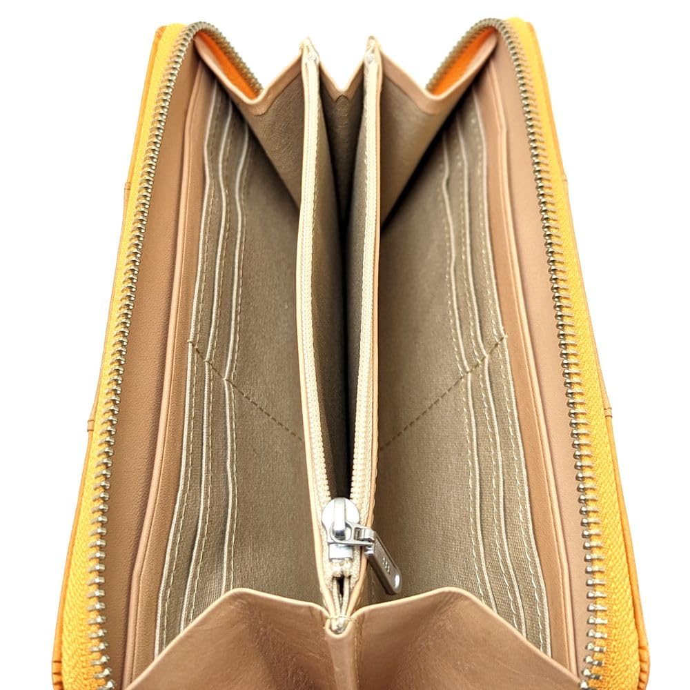 Karukuru Vegetable Series Round Zipper Long Wallet MOS-VG001 OrangeCamel