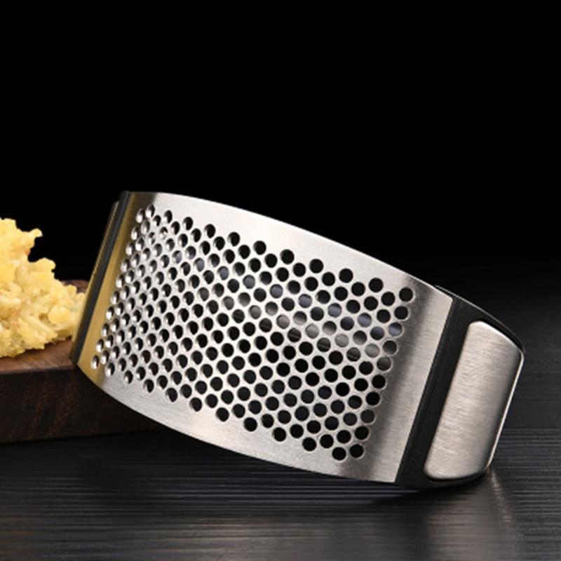 1PC Stainless Steel Garlic Press Manual Ring Garlic Press Kitchen Multi-Functional Household Garlic Press Mashed Garlic