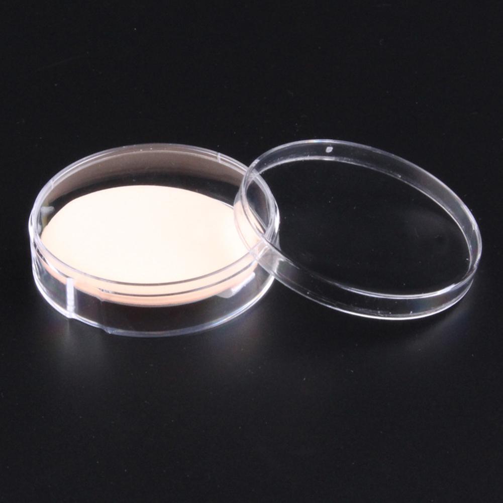 Transparent Square Round Puff Box BB Cream Powder Storage Case Makeup Holder