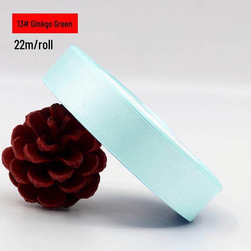 Ruban Tissé en Polyester de 2,5 cm pour l'Emballage de Cadeaux Floraux, les Gâteaux de Mariage et les Décorations dans des Couleurs Soie