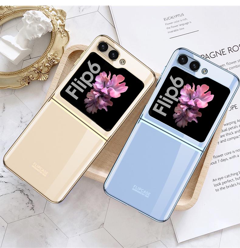 Samsung Z Flip6 Electroplated Transparent Ultra-Thin Anti-Drop Case for Foldable Screen
