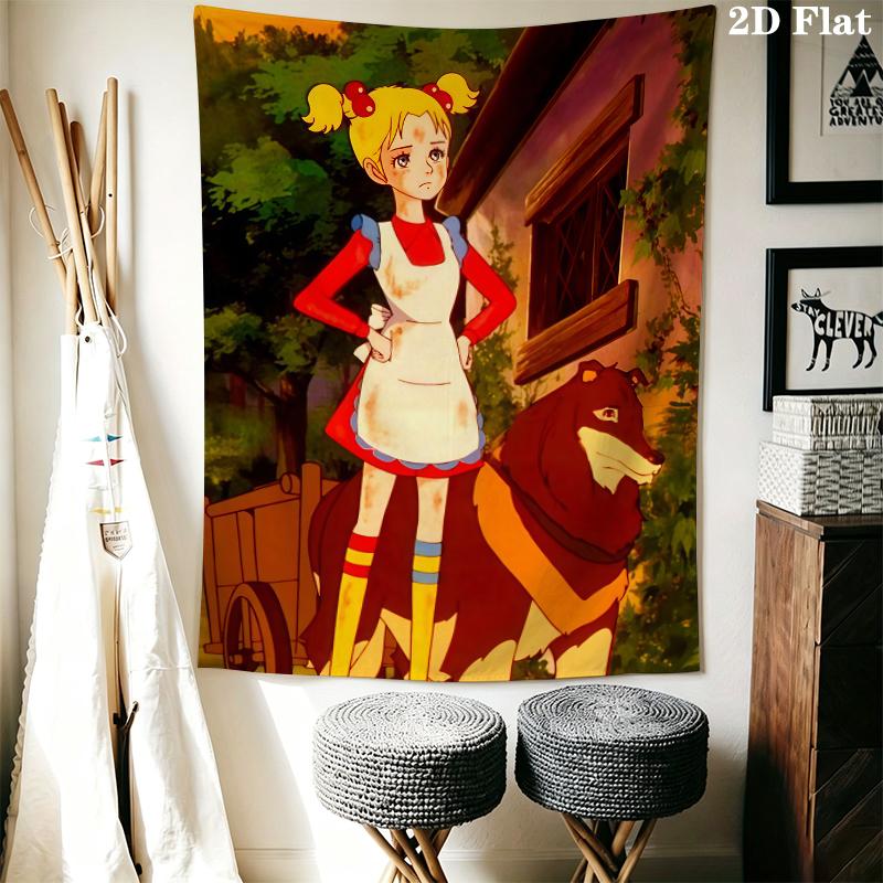 Hello! Sandybell Wall Tapestry Aesthetic Wall Hanging Printed Fabric Blanket Decorative Tapestries for Bedroom Living Room Home Decor