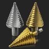 Stufenbohrer, Schnellarbeitsstahl Titan Stufenbohrer Stufenbohrer für Metall, Sechskantschaft / Rundschaft