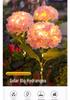 Hydrangea Solar-Powered Outdoor Flower Lamp: Cross-border Waterproof Decorative Light for Lawn and Courtyard.