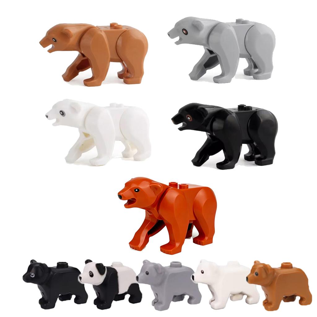 Afrikanische Wildtiere Bausteine Set Löwe Elefant Kamel Hirsch Wolf Giraffe Spielzeugmodell für Kinder Kreatives Kindergeschenk Stein S041