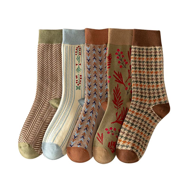 Women's Japanese Retro Mid-Calf Ruffle Socks - Thick, Warm, Cotton for Autumn and Winter