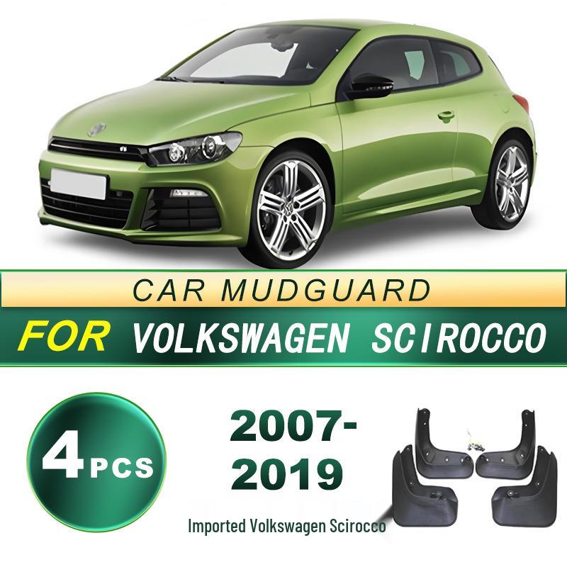 Compatible Soft Rubber Mud Flaps for 2007-2019 Volkswagen Scirocco: Tire Protection and Upgrade Accessory.