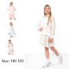 Stilvolles Set für ein Mädchen - ein Pullover und ein Minirock aus Strickstoff Für jede Jahreszeit 6509-057 HC
