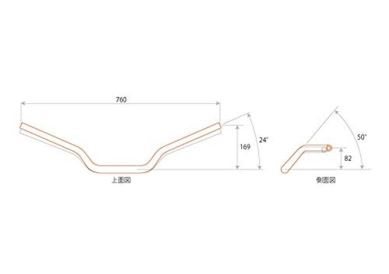 EFFEX Easy Fit Taper Bar Plus Silver Aluminum Handlebars for Z900RS, 28.6mm (PBTF762S)
