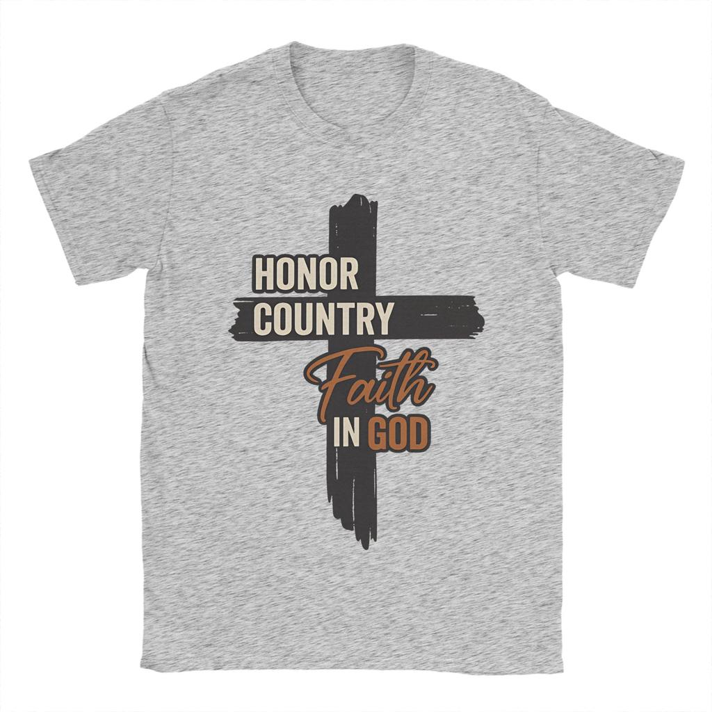 Steh für die Flagge Ich knie für das Kreuz T-Shirt Sommer Harajuku T-Shirts Männer Baumwolle O-Ausschnitt Übergroße T-Shirts Kurzarm Tops