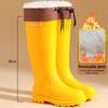 Damesmode Hoge Waterdichte Antislip Rubberen Regenschoenen met Zachte Zool