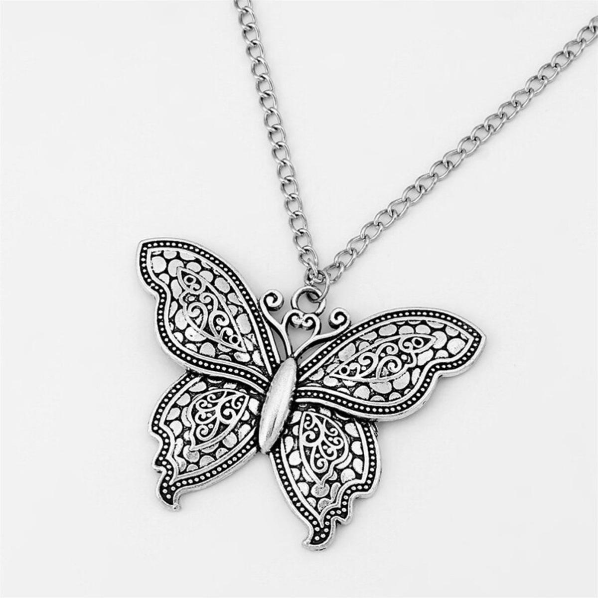 

Европейская и американская мода подвеска-бабочка винтажное индивидуальное женское ожерелье с насекомыми