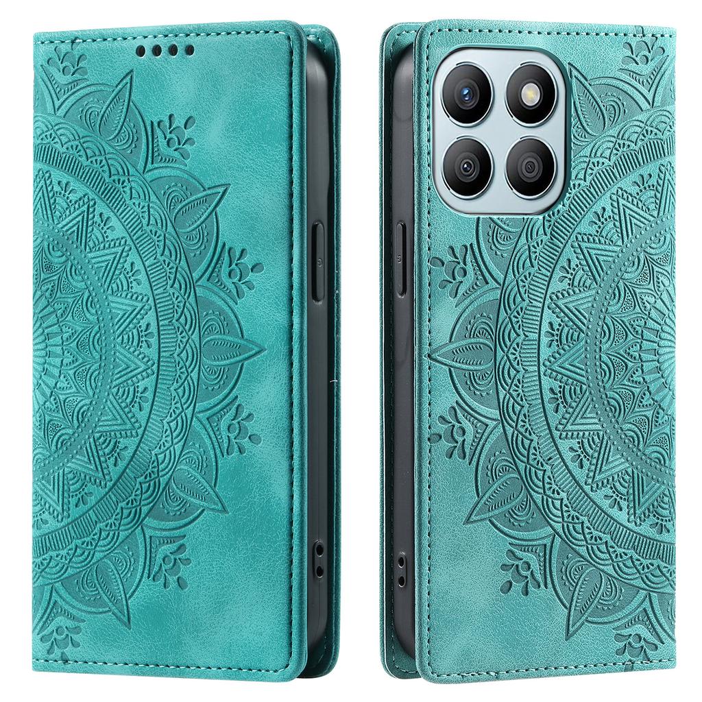 Style 010 For Honor X6b 4G Case Mandala Pattern Magnetic Closing Leather Phone Cover