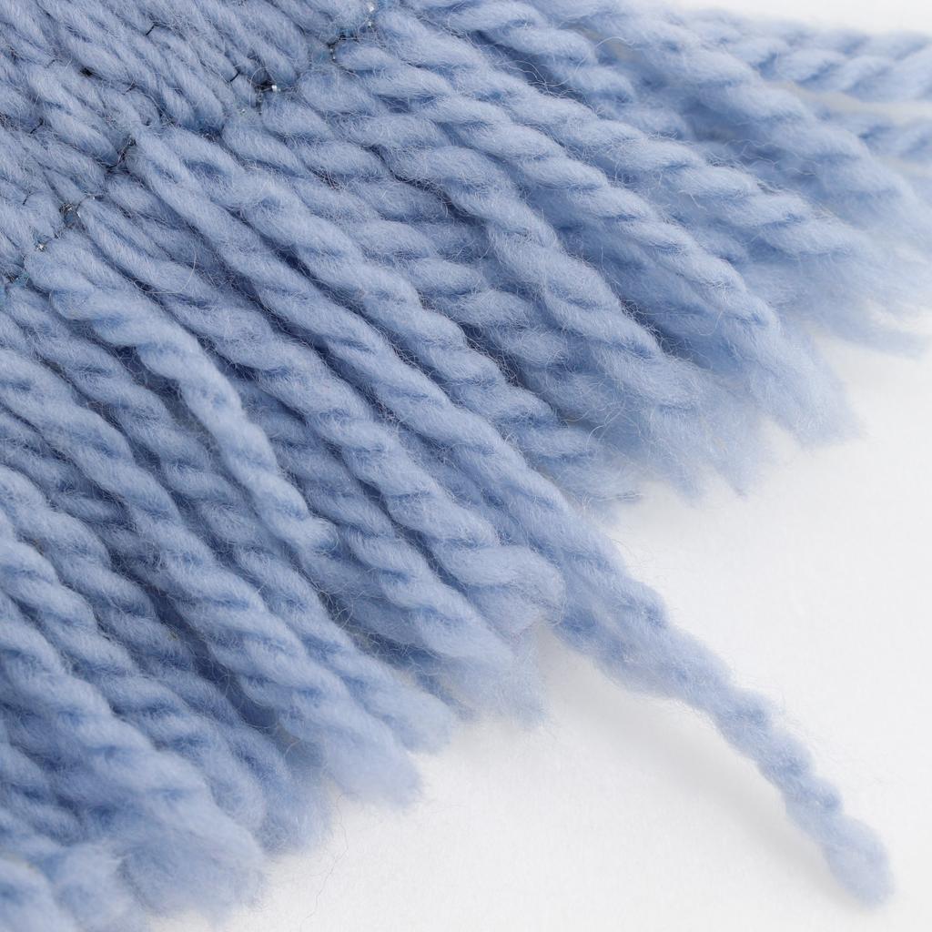 LOUIS VUITTON Escalp Logo Mania Shine Scarf M71166 light blue wool Women Used