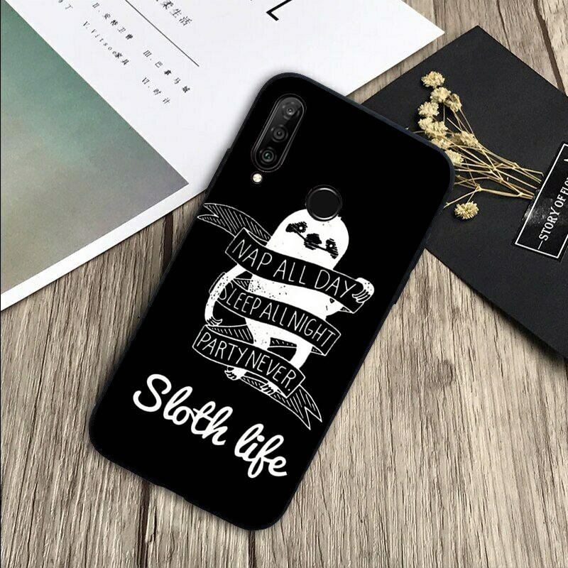 Cute Lovely Cozy Sloth Animal For Huawei Nova 5T 9 10 SE 7i 8i 11i 12i Y73 Y90 Y70 Y72 Y61 Y91 P60 Pro P40 P30 Lite Case