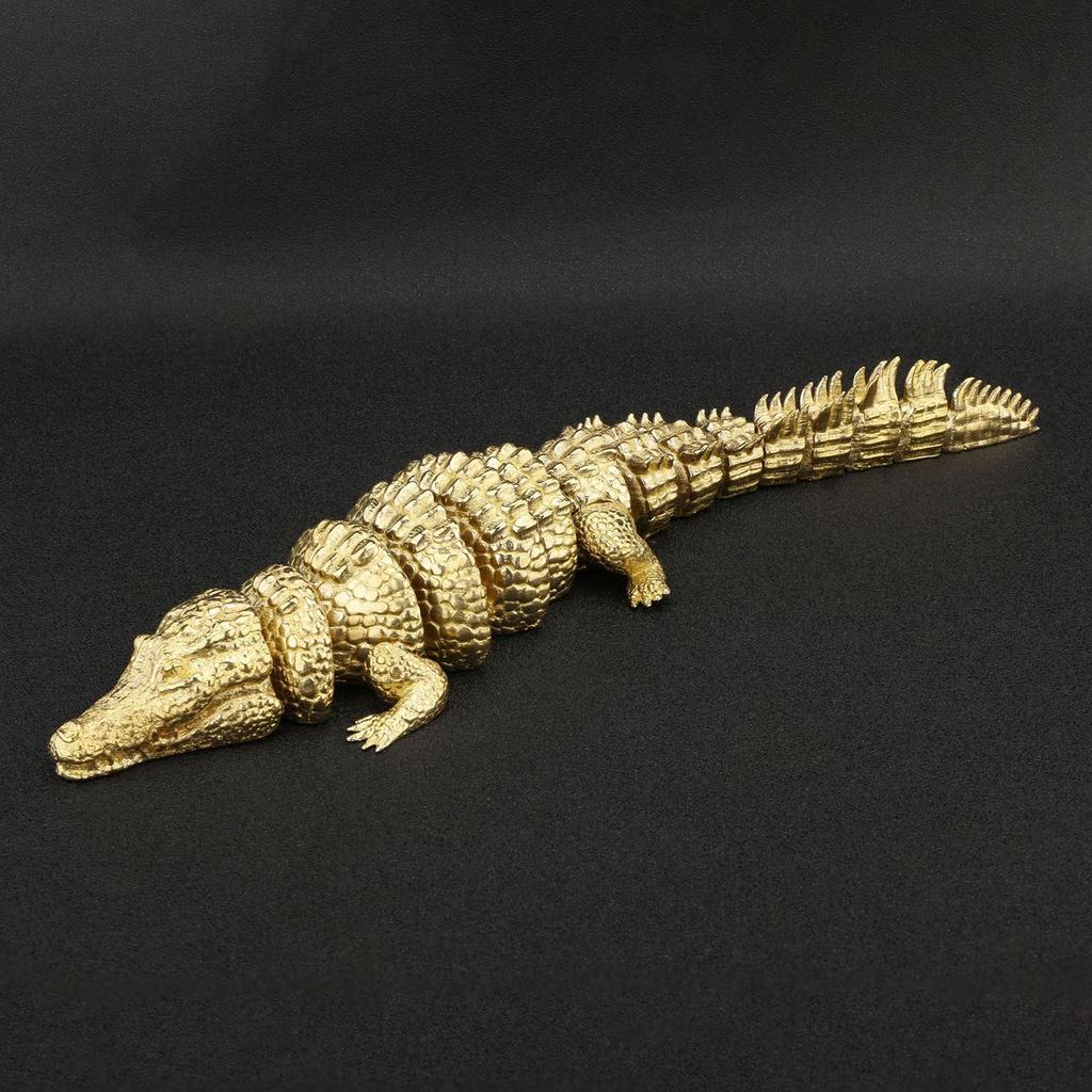 Brass Reptile Sculpture Home Accent Piece