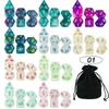 Dice Acrylic Dice Party Games High Class Acrylic Dice Amazing Mixed Colours 10 Set DND Game Dice With Bag For Role Playing Games
