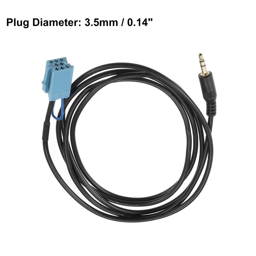 X AUTOHAUX Car Aux Cable Music Interface Adapter for Fiat 500 Grande Pun To