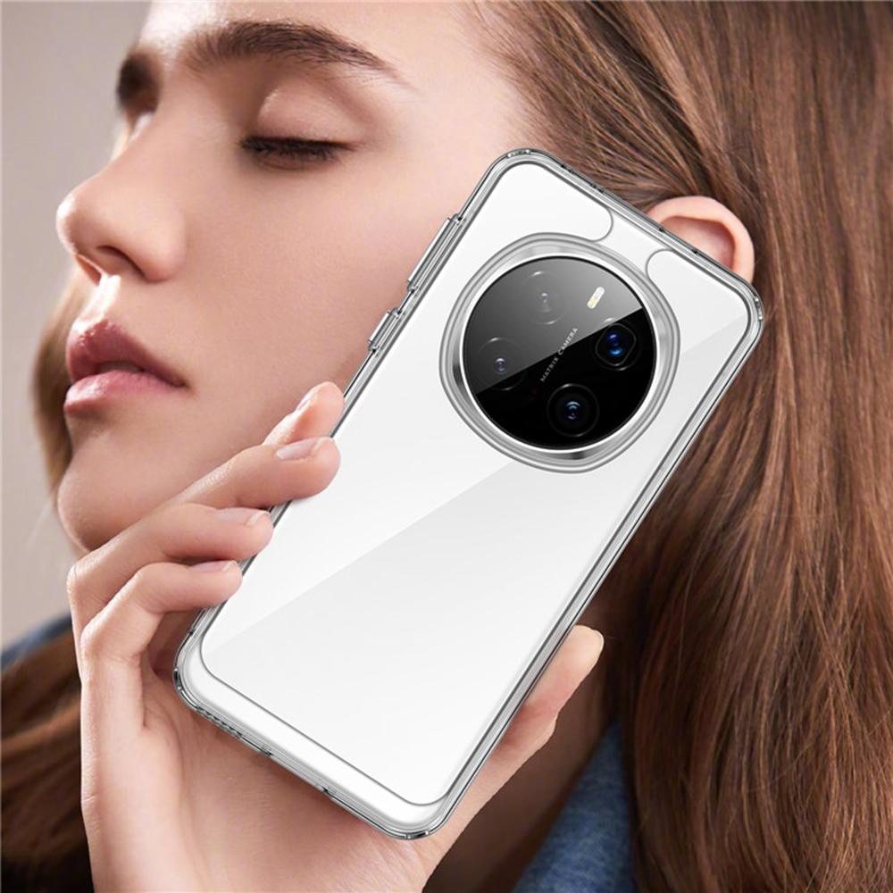 WANLONFENG MF2 Series for Honor Magic7 Pro 5G Case TPU Acrylic Clear Phone Cover with 2Pcs Tempered Glass Film