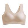 Big Breasts Show Small Gathering Ice Silk Beautiful Vest Bra Seamless Sports Bra Breathable and Small Without Steel Ring