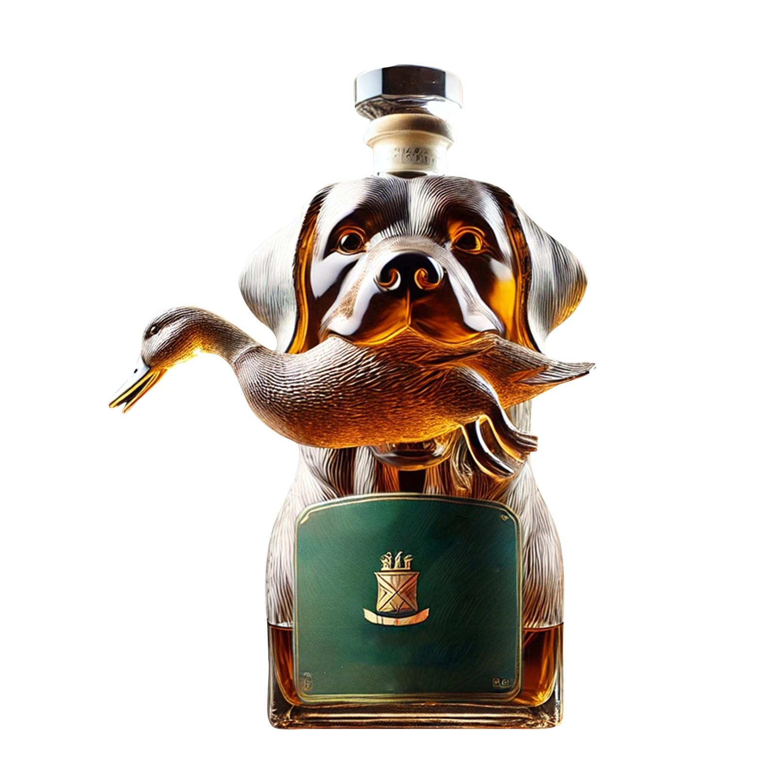 

Интересная гончая, держащая бутылку вина в виде животного, интересное украшение для дома, винная утварь One Size