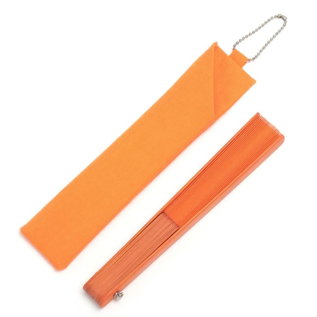 Nishikawa Shouroku Shoten Mini Fan for Summer, with Fan Bag, Women's Fashion Fan, Craft, Mustard
