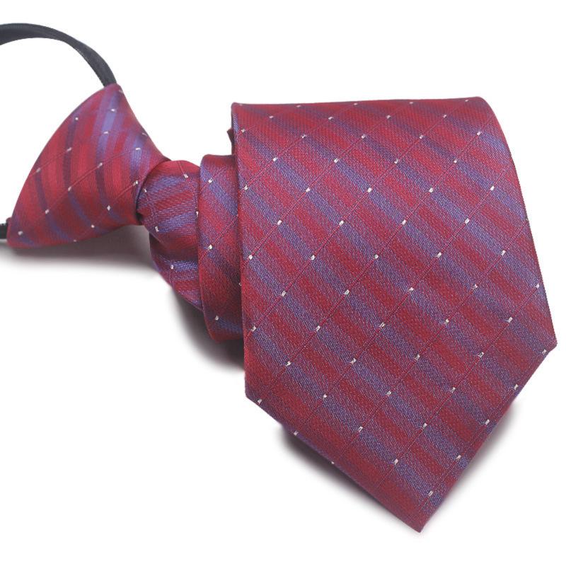 Men's 8cm No-Knot Zipper Tie - Easy-Pull Business Formal Tie