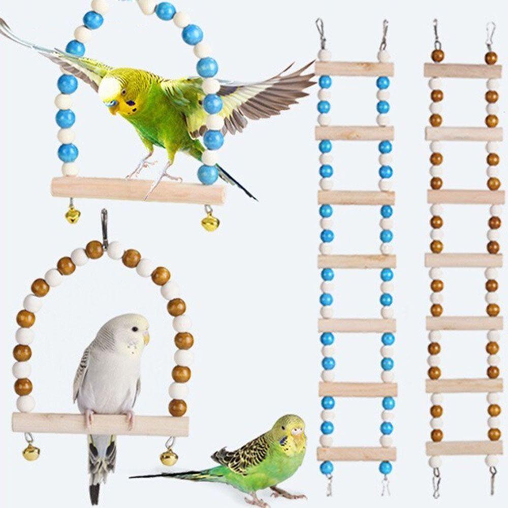 Budgie Toy Bird Swing Perch Cotton Rope - Colorful Hanging Toy For