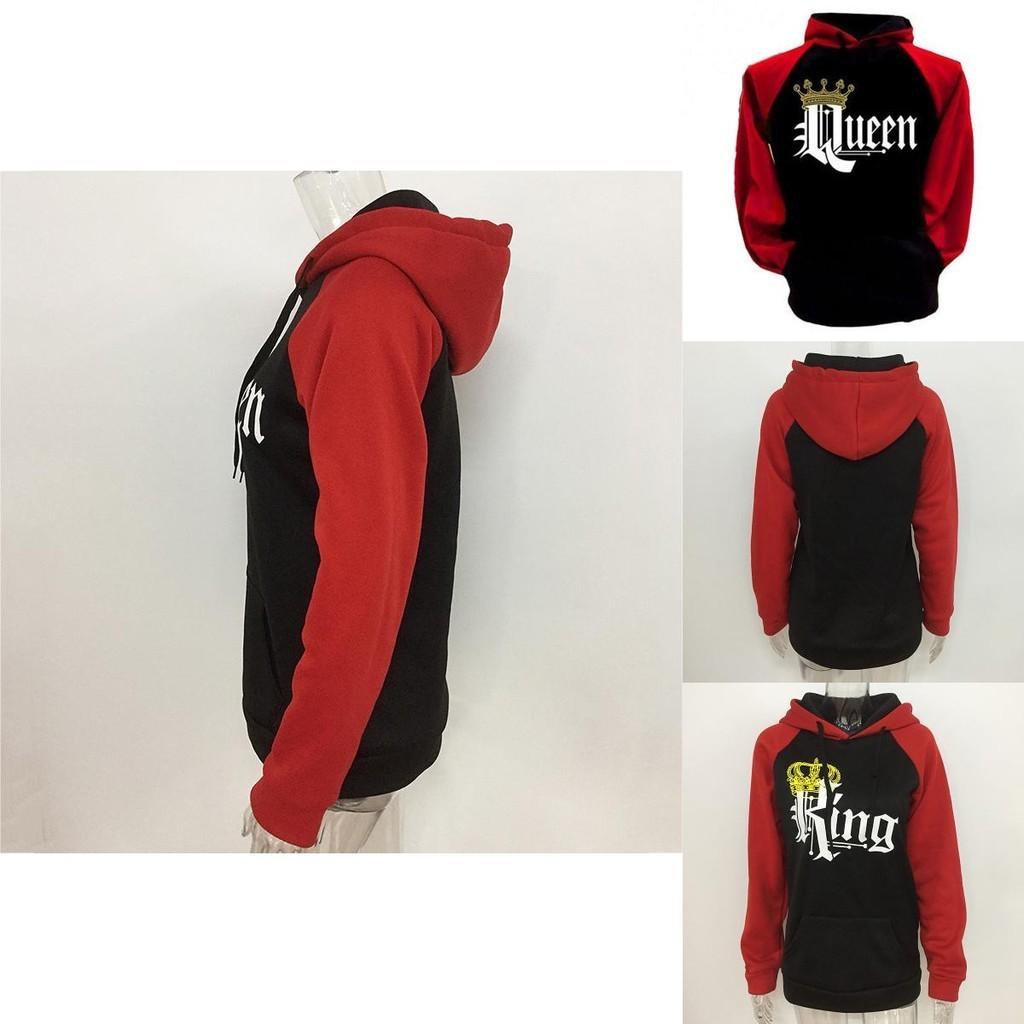 Luxurious King And Queen Crown Couples Matching Hoodies For Men And Women
