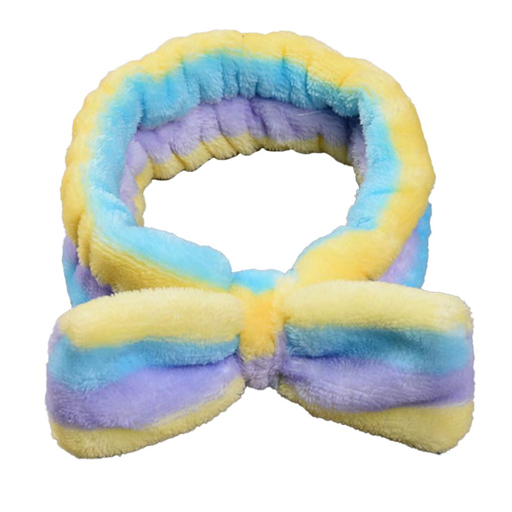 Stirnbänder Schleife Knoten Elastisch Verstellbar Flanell Schweißband Geknotetes Wickel Ornament Haaraccessoires Haarband für Gesichtswäsche