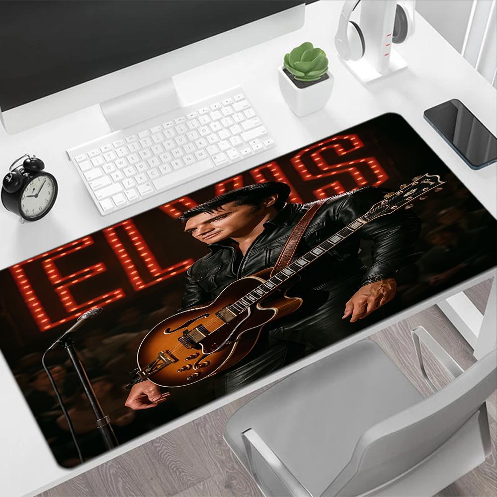 Elvis Presley Statue Gaming Mouse Pad Desk Mat Computer Desk Mat Nonslip Rubber Bottom Computer Decor Item Office Use