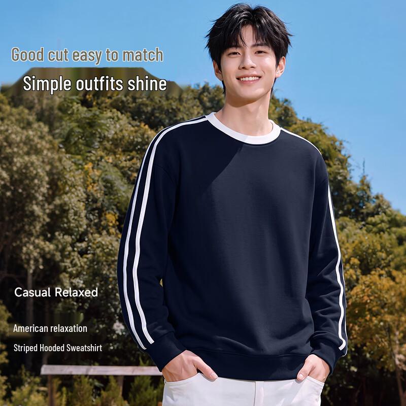 Baleno Men's American-Style Crewneck Pullover Sweatshirt