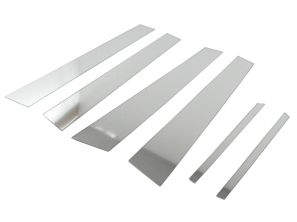 BRIGHTZ Camry AVV50 Finish Stainless Steel Pillar Panels Visor Set AVV 50 V50 Camry Hybrid 12382 Ultra-Mirror (No Needed) 6-Piece [PIL-SIL-160]