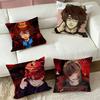 007n7  Square Double-Sided printed Pillow Case Bedroom Bedside Pillow Sofa Cushion Cover