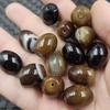 Handmade Twisted Oval Agate Jade Beads In Coffee Chalcedony for Jewelry Accessories.