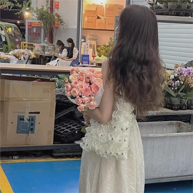 Кружевные сумки на плечо женские винтажные сумки Harajuku Folds Chic White Underarm — фото 4